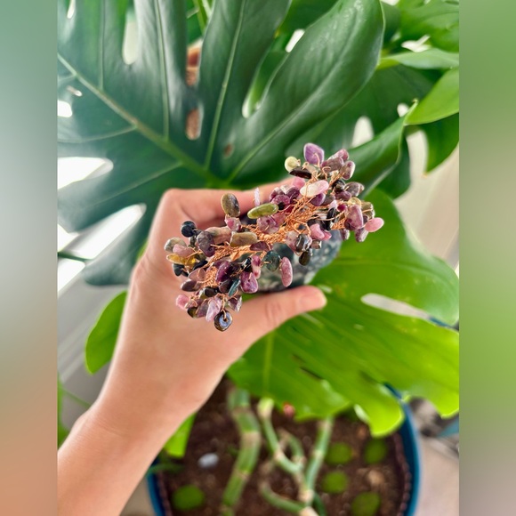 Watermelon Tourmaline & Fluorite Tree - Picture 5 of 5